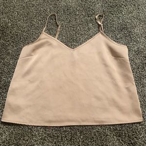 silk tan tank top